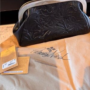 Patricia Nash Black Floral Leather